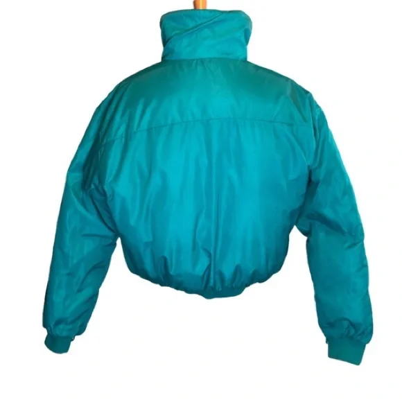 Vintage 90’s Columbia Down Puffer Coat Reversible Blue/Green Size Large Unisex - Picture 6 of 14